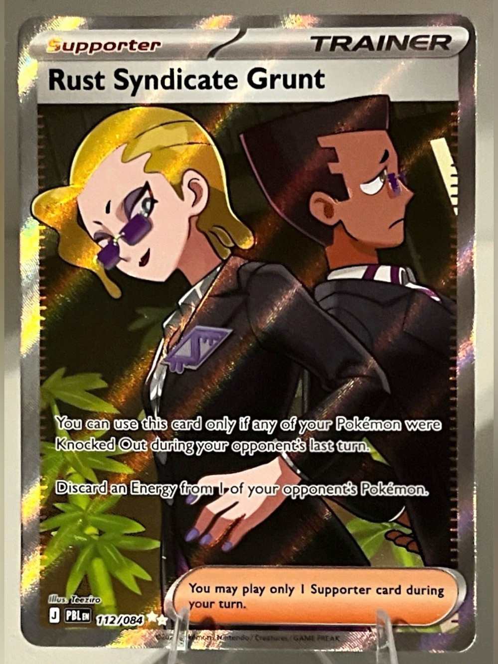 Pokémon TCG: Pitch Black - RUST SYNDICATE GRUNT 112/084 NM